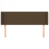 Cabeceira de cama c/ abas tecido 147x16x78/88cm castanho-escuro 3