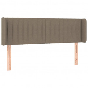 Cabecero de tela gris taupe 147x16x78/88 cm H