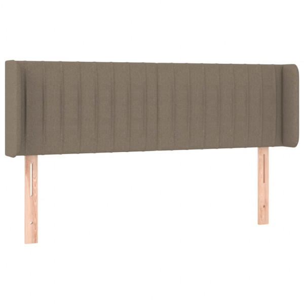 Cabeceira cama abas tecido 147x16x78/88 cm cinzento-acastanhado M 2