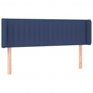 Cabeceira de cama c/ abas tecido 147x16x78/88 cm azul H