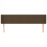 Cabeceira de cama c/ abas tecido 163x16x78/88cm castanho-escuro 3