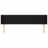 Cabeceira de cama c/ abas tecido 183x16x78/88 cm preto 3