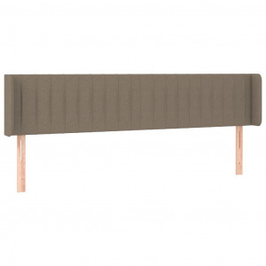 Cabecero de tela gris taupe 203x16x78/88 cm H