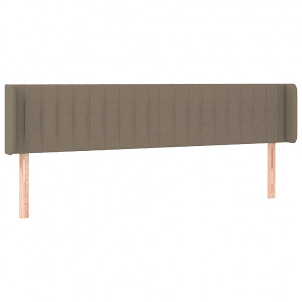 Cabeceira cama abas tecido 203x16x78/88 cm cinzento-acastanhado M 2