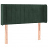 Cabeceira de cama c/ abas veludo 83x16x78/88 cm verde-escuro 2