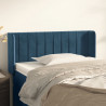 Cabeceira de cama c/ abas veludo 103x16x78/88cm azul-escuro 1