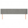 Cabecero de terciopelo gris claro 203x16x78/88 cm 3