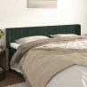 Cabeceira de cama c/ abas veludo 203x16x78/88cm verde-escuro 1
