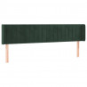Cabeceira de cama c/ abas veludo 203x16x78/88cm verde-escuro 2