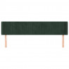 Cabeceira de cama c/ abas veludo 203x16x78/88cm verde-escuro 3