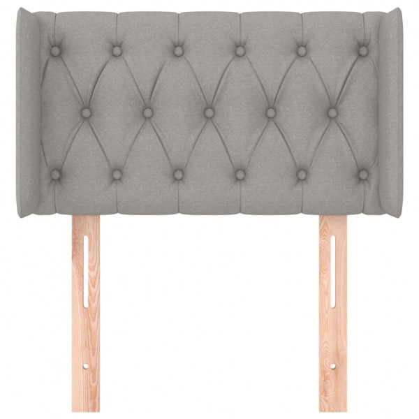 Cabecero de tela gris claro 83x16x78/88 cm M 3