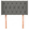 Cabecero de tela gris oscuro 83x16x78/88 cm 3