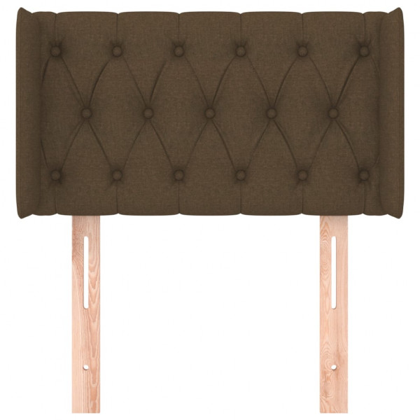 Cabecero de tela marrón oscuro 83x16x78/88 cm M 3