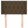 Cabeceira de cama c/ abas tecido 83x16x78/88 cm castanho 3