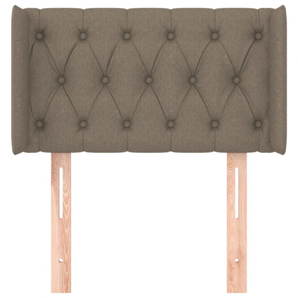 Cabeceira cama abas tecido 83x16x78/88 cm cinzento-acastanhado M 3