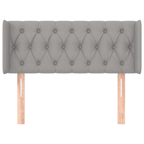 Cabecero de tela gris claro 93x16x78/88 cm M 3