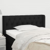 Cabeceira de cama c/ abas tecido 103x16x78/88 cm preto 1
