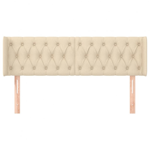 Cabecero de tela color crema 147x16x78/88 cm M 3