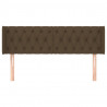 Cabeceira de cama c/ abas tecido 163x16x78/88cm castanho-escuro 3