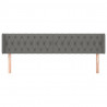 Cabeceira de cama c/ abas tecido 183x16x78/88cm cinzento-escuro 3