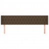 Cabeceira de cama c/ abas tecido 203x16x78/88cm castanho-escuro 3
