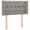 Cabeceira de cama c/ abas veludo 83x16x78/88 cm cinzento-claro 2