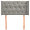 Cabecero de terciopelo gris claro 83x16x78/88 cm 3