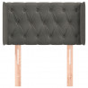 Cabecero de terciopelo gris oscuro 83x16x78/88 cm 3
