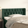 Cabeceira de cama c/ abas veludo 93x16x78/88 cm verde-escuro 1