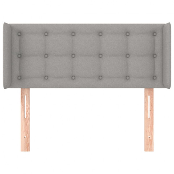 Cabecero de tela gris claro 83x16x78/88 cm M 3