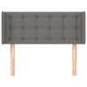 Cabeceira de cama c/ abas tecido 103x16x78/88cm cinzento-escuro 3