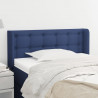 Cabeceira de cama c/ abas tecido 103x16x78/88 cm azul 1