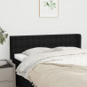 Cabeceira de cama c/ abas tecido 147x16x78/88 cm preto 1