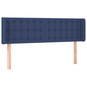 Cabeceira de cama c/ abas tecido 147x16x78/88 cm azul H