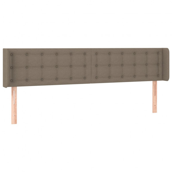 Cabeceira cama abas tecido 163x16x78/88 cm cinzento-acastanhado M 2