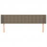 Cabeceira cama abas tecido 163x16x78/88 cm cinzento-acastanhado 3