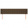 Cabeceira de cama c/ abas tecido 183x16x78/88cm castanho-escuro 3