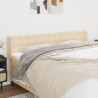 Cabeceira de cama c/ abas tecido 183x16x78/88 cm creme 1