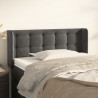 Cabeceira de cama c/ abas veludo 83x16x78/88 cm cinzento-escuro 1