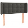 Cabeceira de cama c/ abas veludo 83x16x78/88 cm cinzento-escuro 2