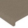Cabecero con orejas de tela gris taupe 103x16x118/128 cm 5