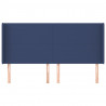 Cabeceira de cama c/ abas tecido 163x16x118/128 cm azul 3