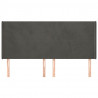 Cabeceira cama c/ abas veludo 183x16x118/128 cm cinzento-escuro 3