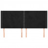 Cabeceira de cama c/ abas veludo 183x16x118/128 cm preto 3