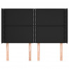 Cabeceira de cama c/ abas couro artif. 147x16x118/128 cm preto 3