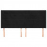 Cabeceira de cama c/ abas veludo 163x16x118/128 cm preto 3