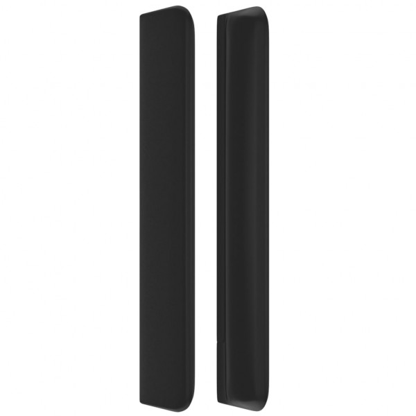 Cabeceira de cama c/ abas couro artif. 203x16x118/128 cm preto M 4