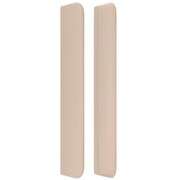 Cabeceira cama c/ abas couro artif. 203x16x118/128cm cappuccino M 4