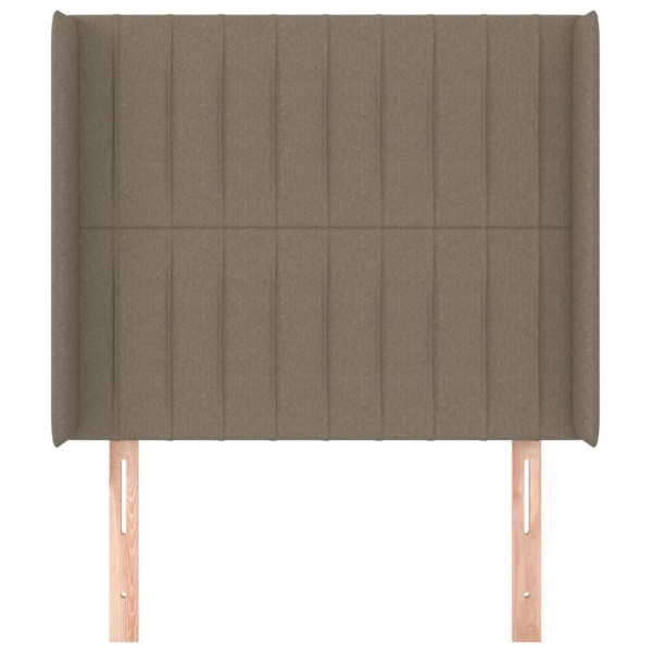 Cabeceira cama c/ abas tecido 83x16x118/128cm cinza-acastanhado M 3