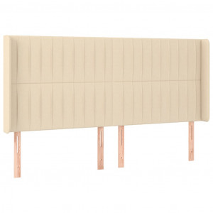Cabeceira de cama c/ abas tecido 203x16x118/128 cm creme H